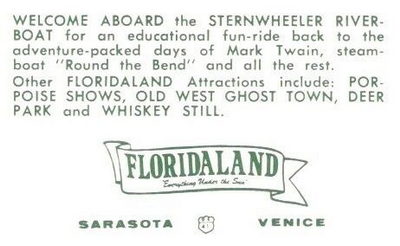 Floridaland - Postcard Back